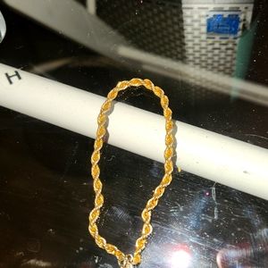 ROPE TWIST GOLD BRACELET 4 GRAMS 3MM 7.5 INCH